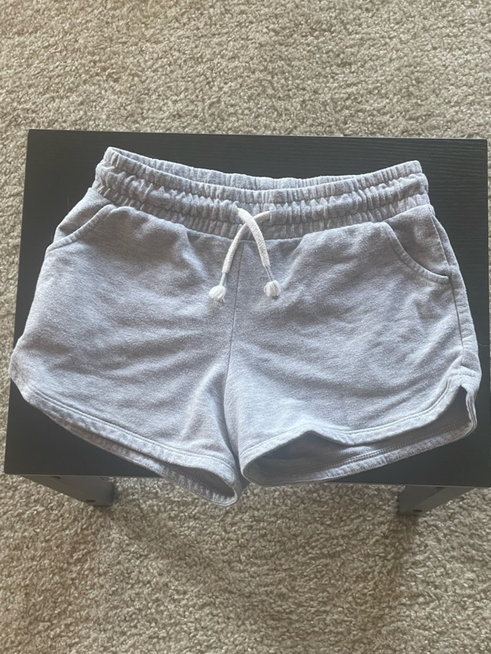 Girls’ Cotton Sweatpants Material Shorts With Pockets, Drawstring